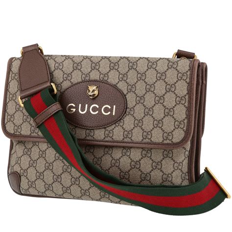 sacca uomo gucci|Borsa a tracolla in canvas GG Supreme in Beige .